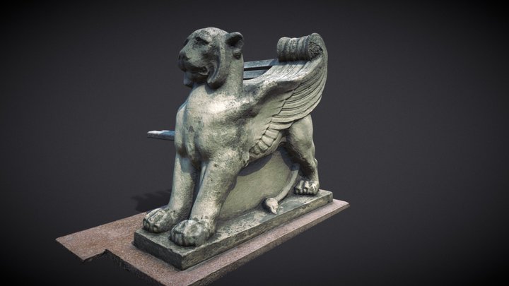 Stone bench detail 3D Model