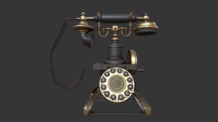 Vintage Telephone 3D Model