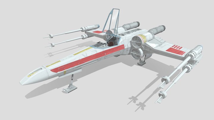 Star Wars T65 X-wing Starfighter (grounded) 3D Model
