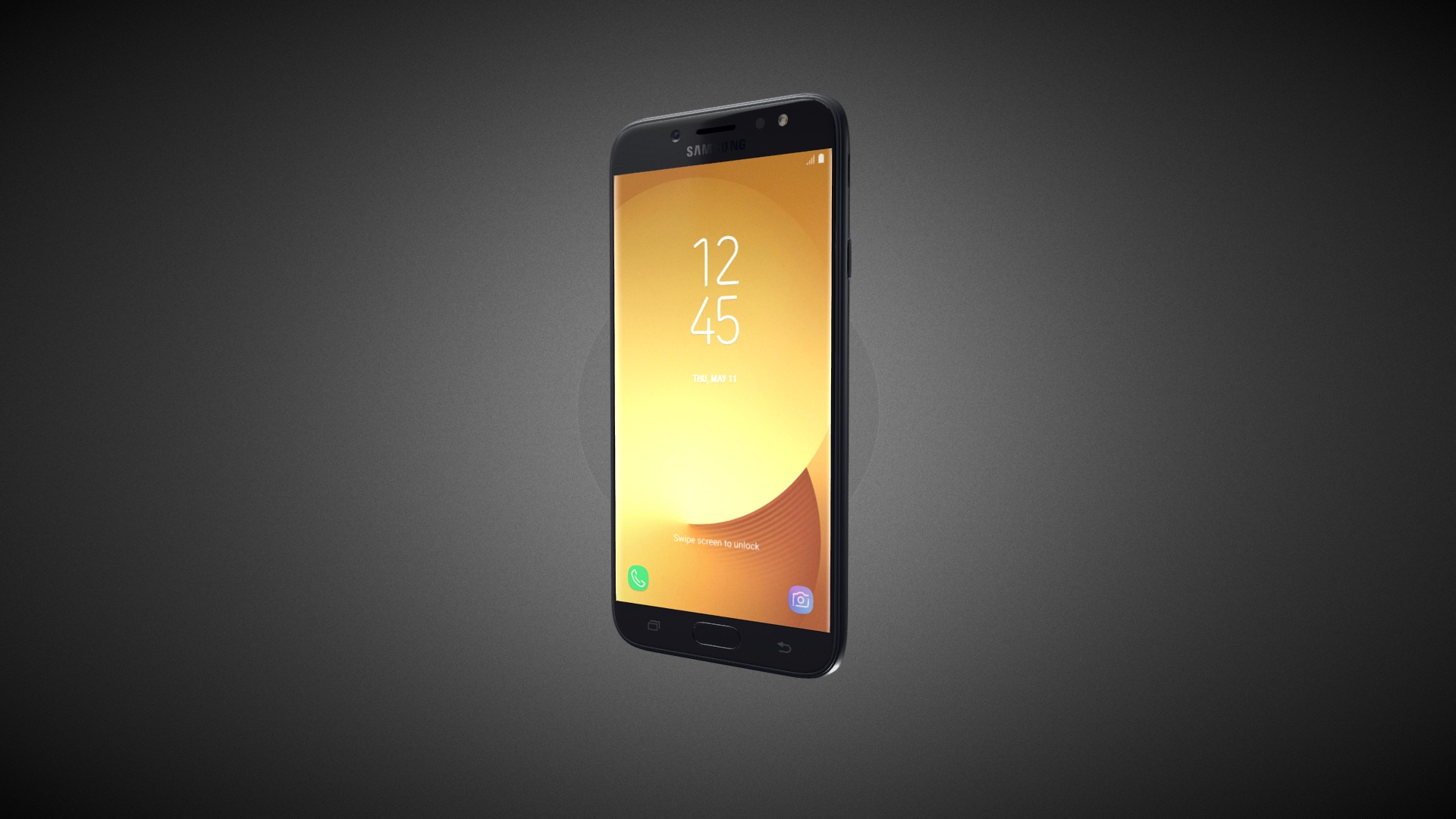 3D model Samsung Galaxy Pro J7 2017 for Element 3D - This is a 3D model of the Samsung Galaxy Pro J7 2017 for Element 3D. The 3D model is about a black smartphone with a yellow screen.