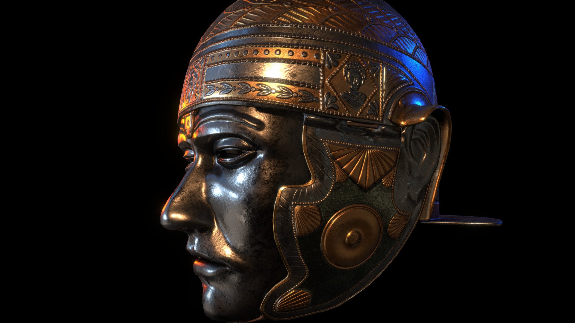 Roman Equites Helmet #1 - Buy Royalty Free 3D model by The Ancient ...