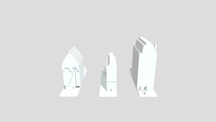 1GD28 Rowhomes Blockouts 3D Model