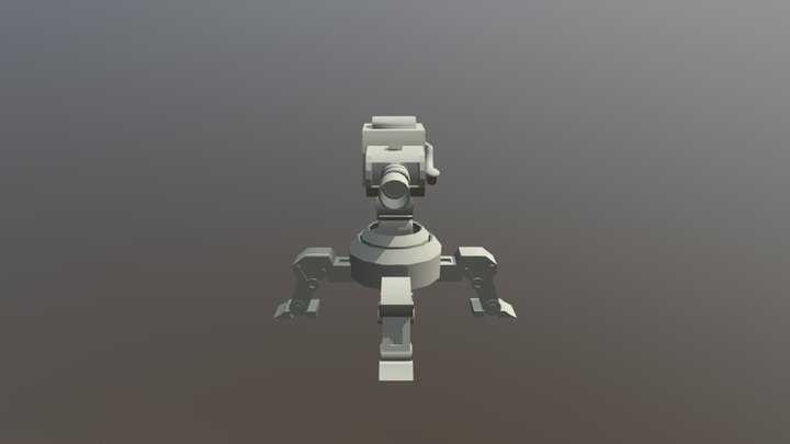 Turret Unwrapped 3D Model