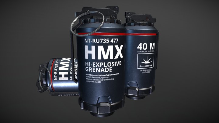Sci-Fi Grenade 3D Model