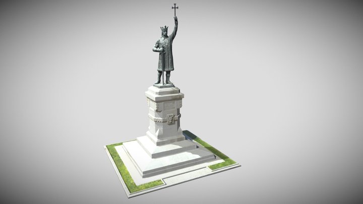 Stefan the Great monument, Moldova 3D Model