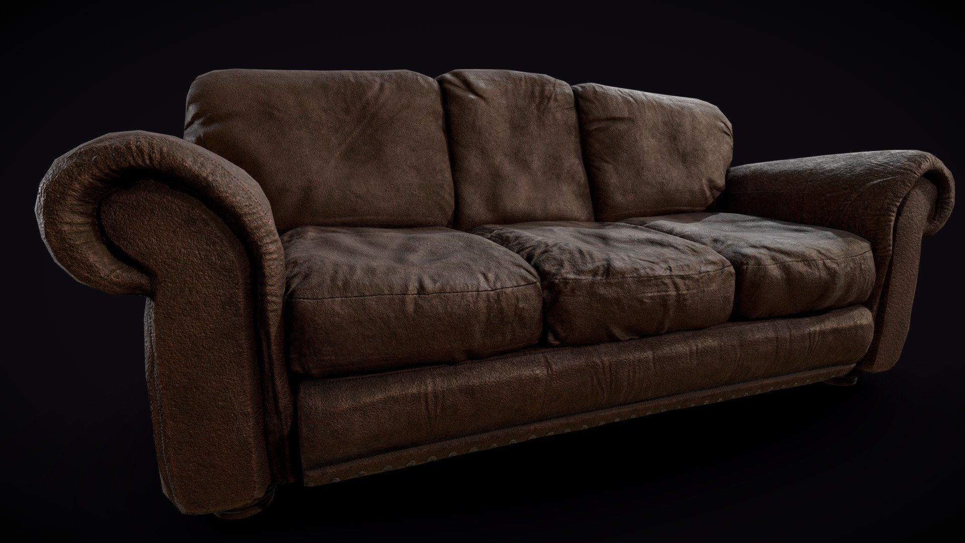 Real Leather Sofa W Clipping Path Stock Photo - Download Image Now