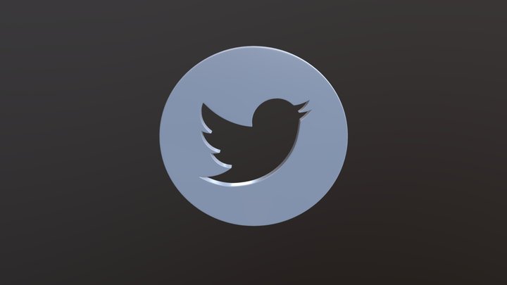 Twitter Bird 3d Powerpoint Icon 3D Model
