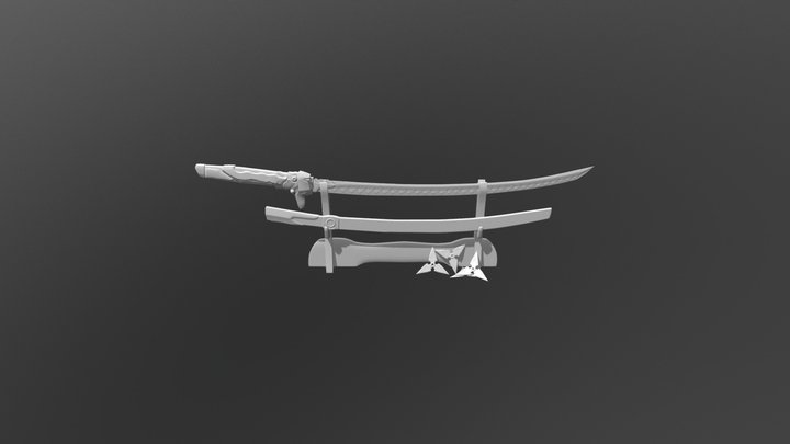 modeling genji weapons 3D Model
