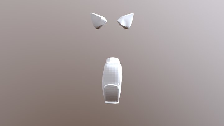 omega wolf ears and tail 3D Model