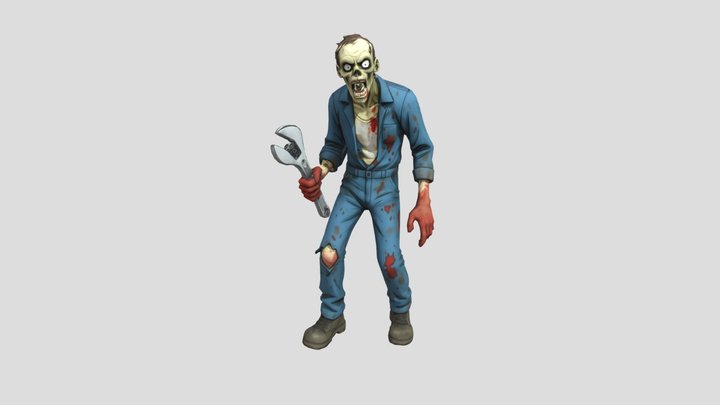 Zombie Mechanic 3D Model