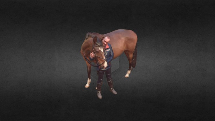 Erik with his horse Una 3D Model