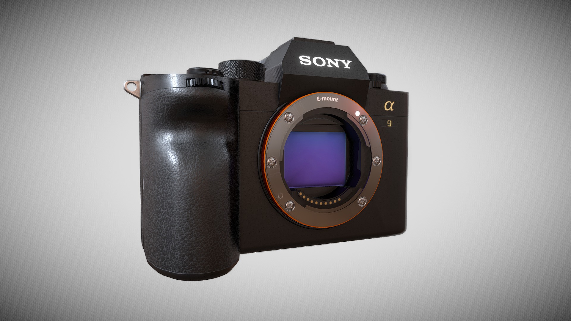 3D model Sony A9 II - This is a 3D model of the Sony A9 II. The 3D model is about a camera with a lens.