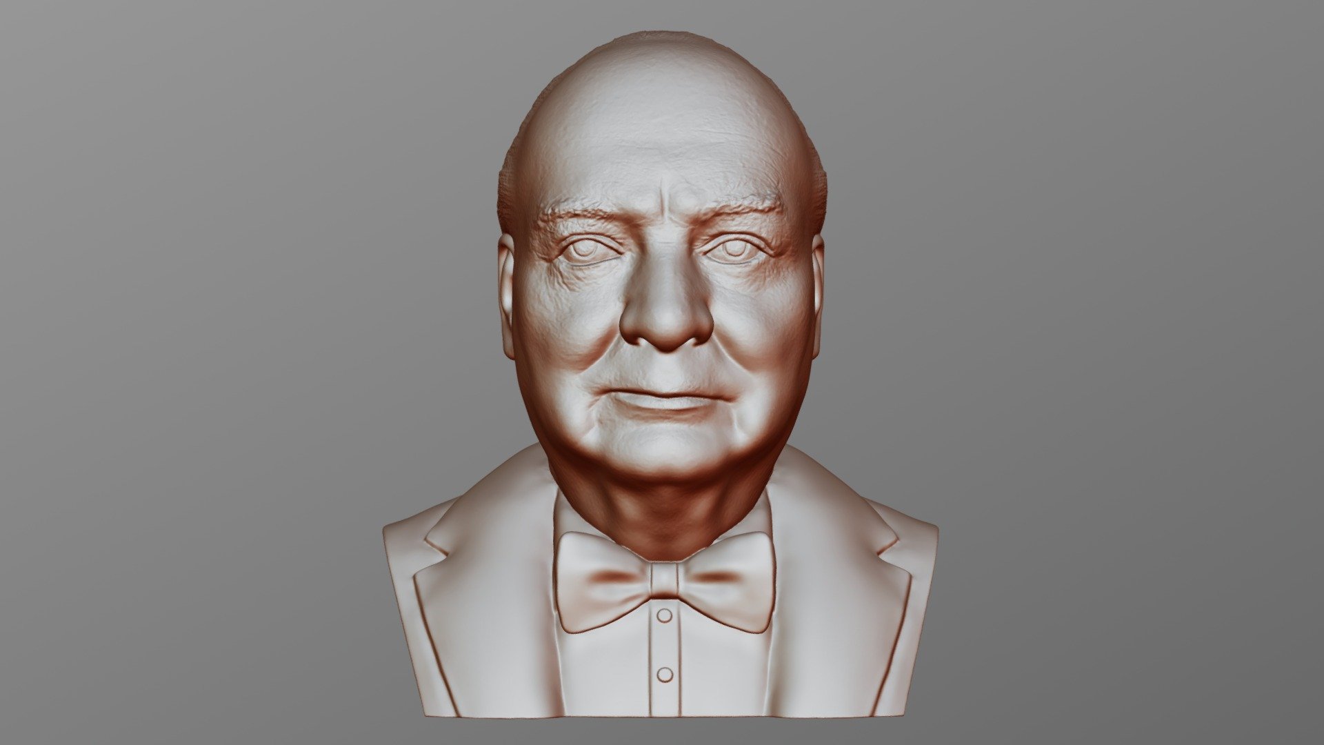 Winston Churchill bust for 3D printing