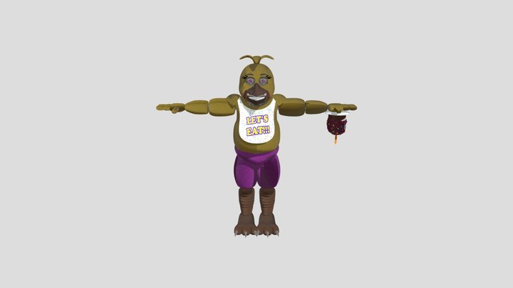 Stylized Chica The Chicken V3 3.6 3D Model
