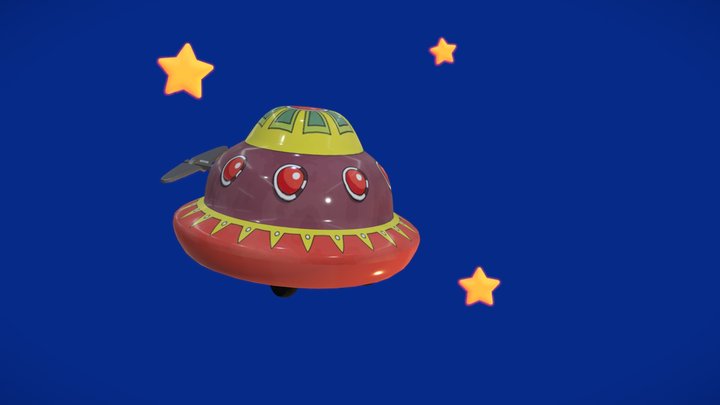 Spaceship Toy 3D Model
