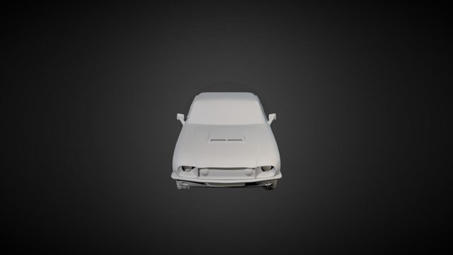 Cute little car with no material 3D Model