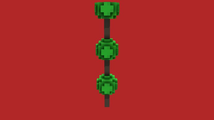 Three Trees 3D Model
