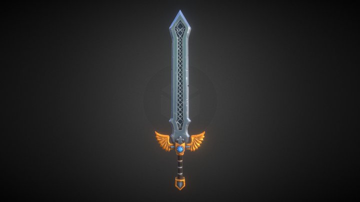 Golden Wing Sword 3D Model