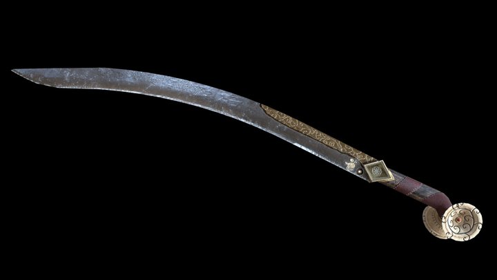 YATAGAN SWORD 3D Model