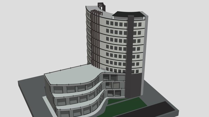 residential complex modern apartment building – Modello 3D gratuito STL