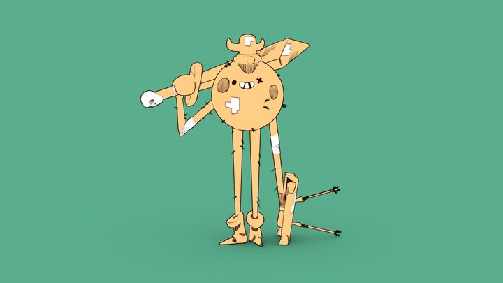 Tall Blob Bob 3D Model