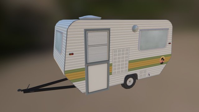 The Weekender - Low Poly Caravan 3D Model