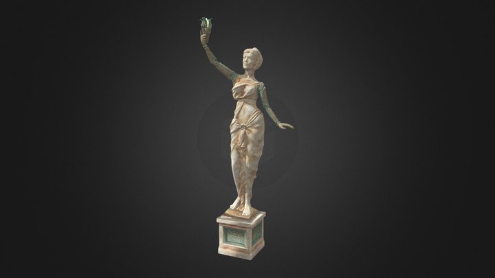 Statue "Girl with a flower" 3D Model