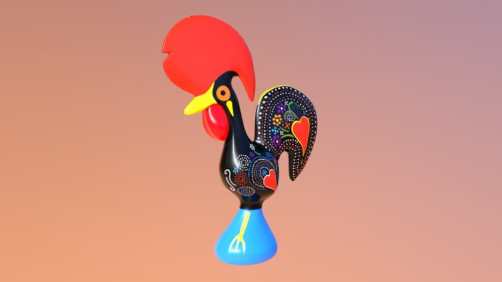 Rooster of Barcelos 3D Model