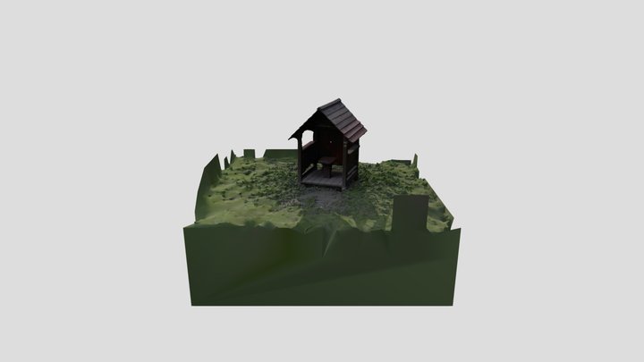 Playground wooden house 3D Model