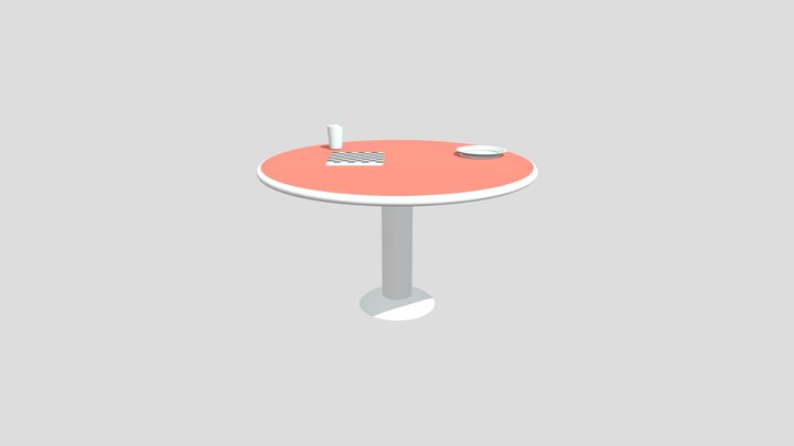 Restaurant Table 3D Model