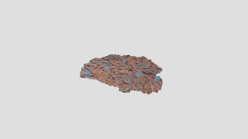 Roof Rubble Pile Debris Tiles Scan Pbr