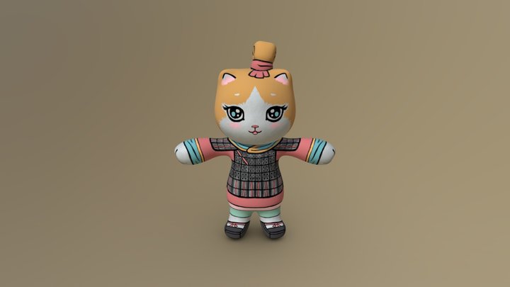 Terracotta Warriors-Female Cat (test) 3D Model