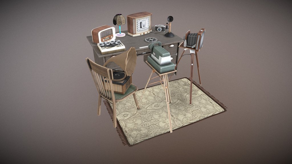 Old Media Props Pack | Game Ready HQ Assets