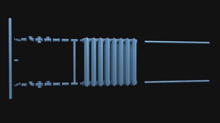 Modular Pipe Set 3D Model