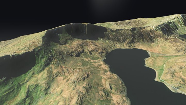 Grib Coch, Snowdonia, Caernarfon, Wales 3D Model