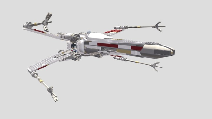 UCS Red Five X-wing Starfighter Lego (no logo) 3D Model