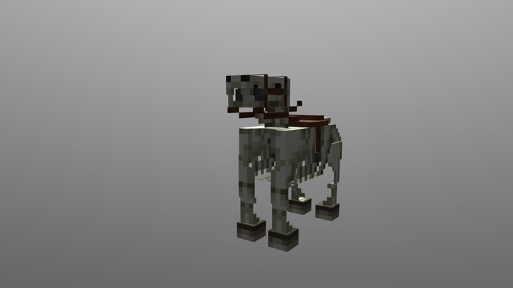 Old Skeleton Horse (1.12) 3D Model