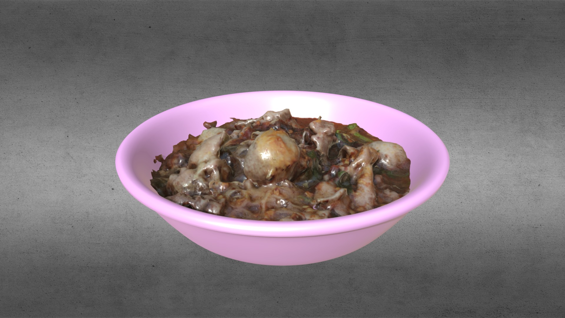 3D model Noodle - This is a 3D model of the Noodle. The 3D model is about a bowl of food.