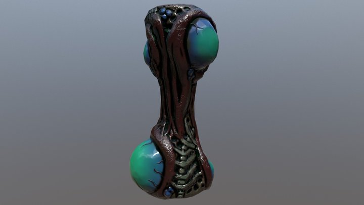 Alien Pillar 3D Model