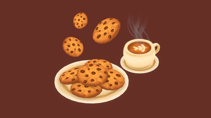 Cookies & Coffee 3D Model