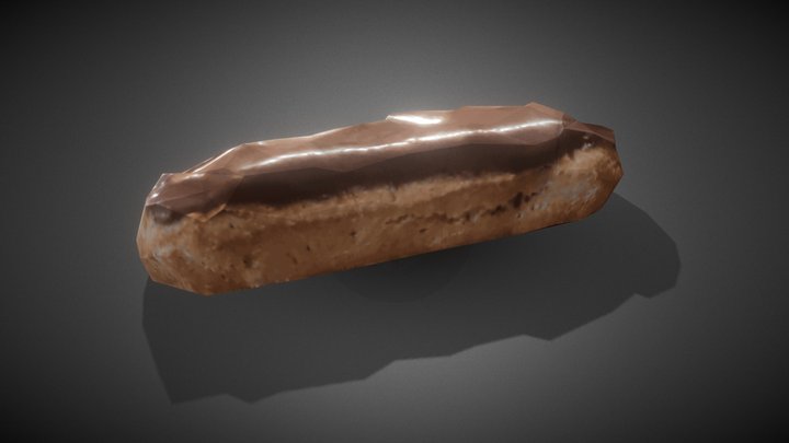 éclair au chocolat #256fes 3D Model