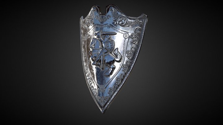 Lithuanian Coat of Arms Shield - Vytis 3D Model