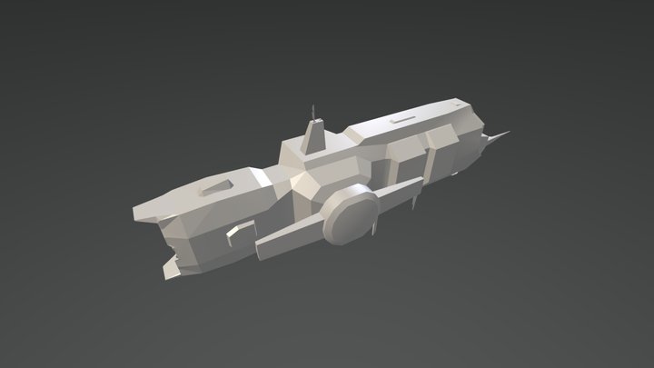 Vagyr Shield Ship Ver2 3D Model