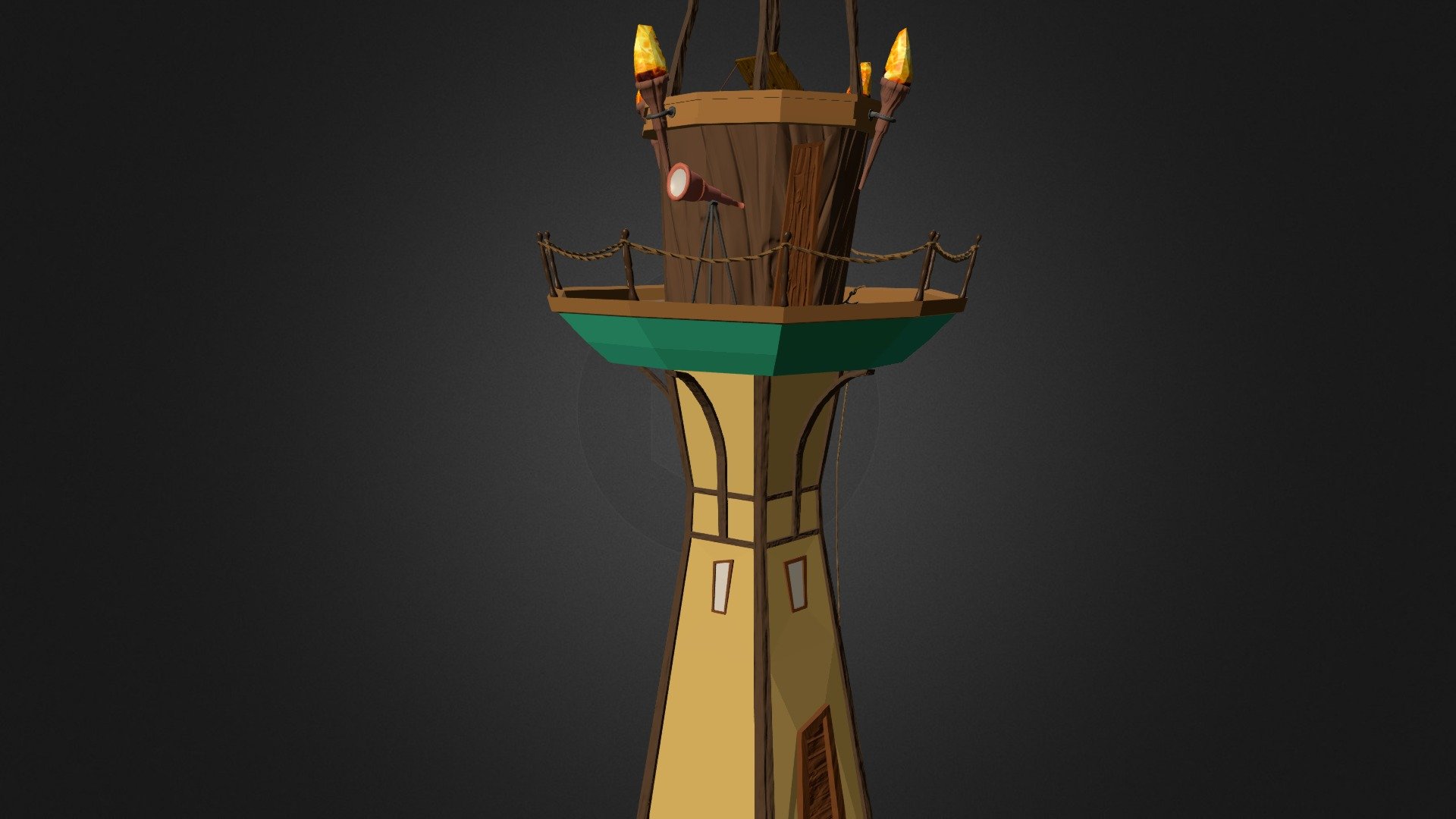 Pirate Lighthouse Cartoon