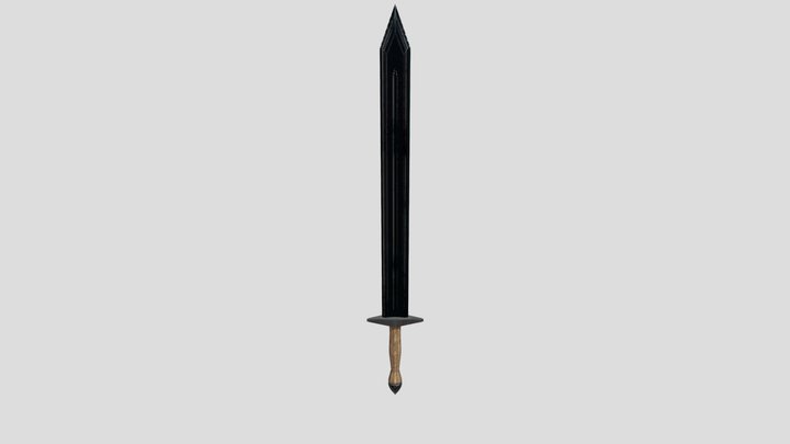 Game Ready LowPoly Magical Sword 3D Model