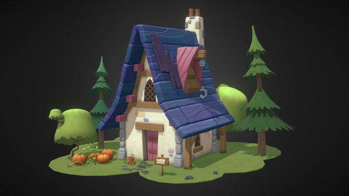 Little House Diorama 3D Model