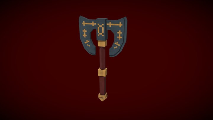 Demon hunter axe 3D Model