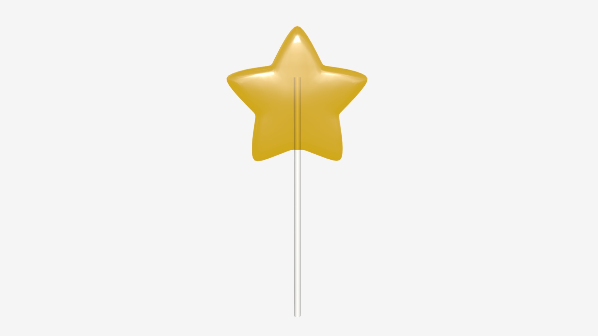 3D model Yellow red stars shaped lollipop - This is a 3D model of the Yellow red stars shaped lollipop. The 3D model is about chart.