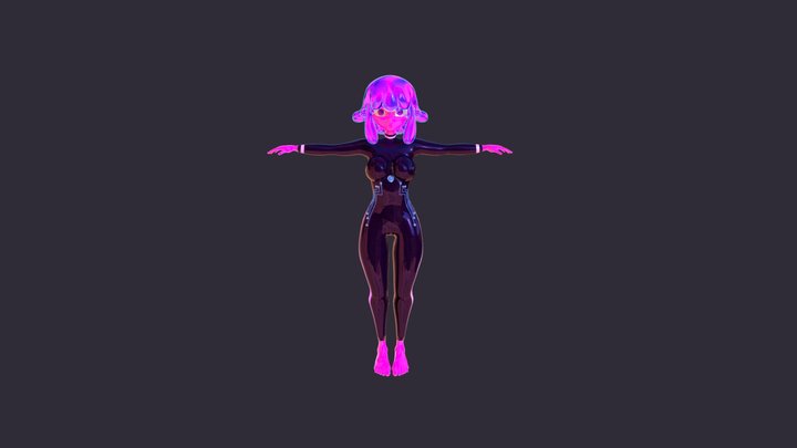 Vrchat Slime Girl (mesh only, Blend file) 3D Model