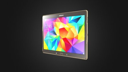 Samsung Galaxy Tab T800 Gold 3D Model